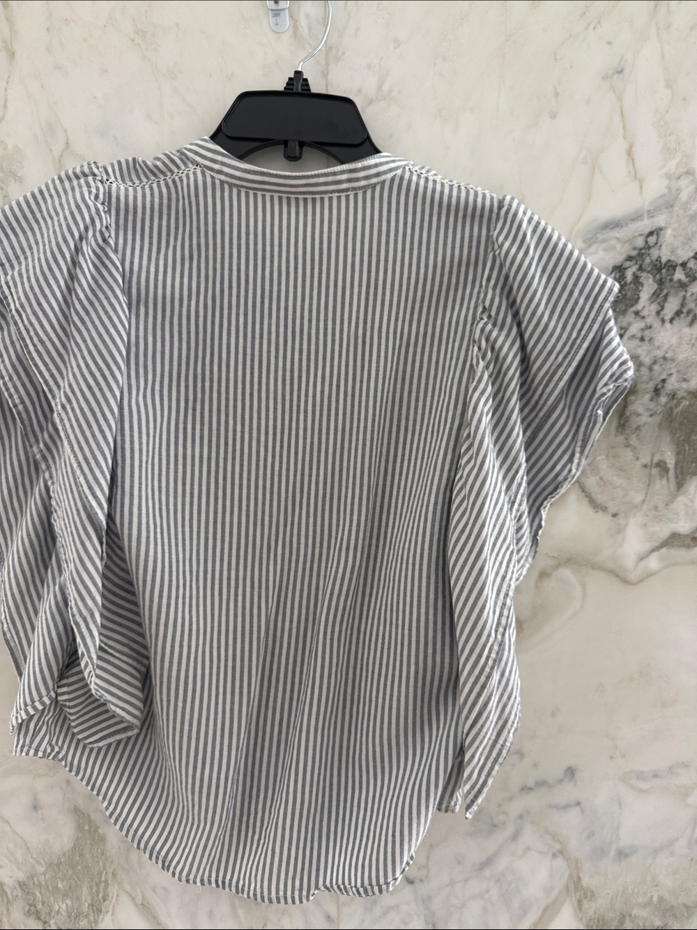 Splendid Gray & White Striped Button-Up Top - Picture 3 of 4